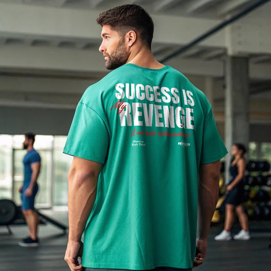 CAMISETA OVERSIZE GYM SUCCESS IS MY REVENGE EN UNDERRATED.ES