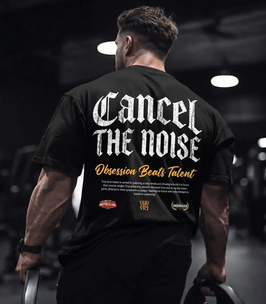 CAMISETA OVERSIZE GYM CANCEL THE NOISE