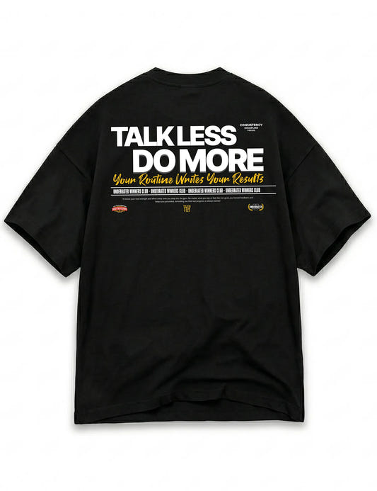 CAMISETA OVERSIZE GYM TALK LESS DO MORE UNDERRATED BRAND