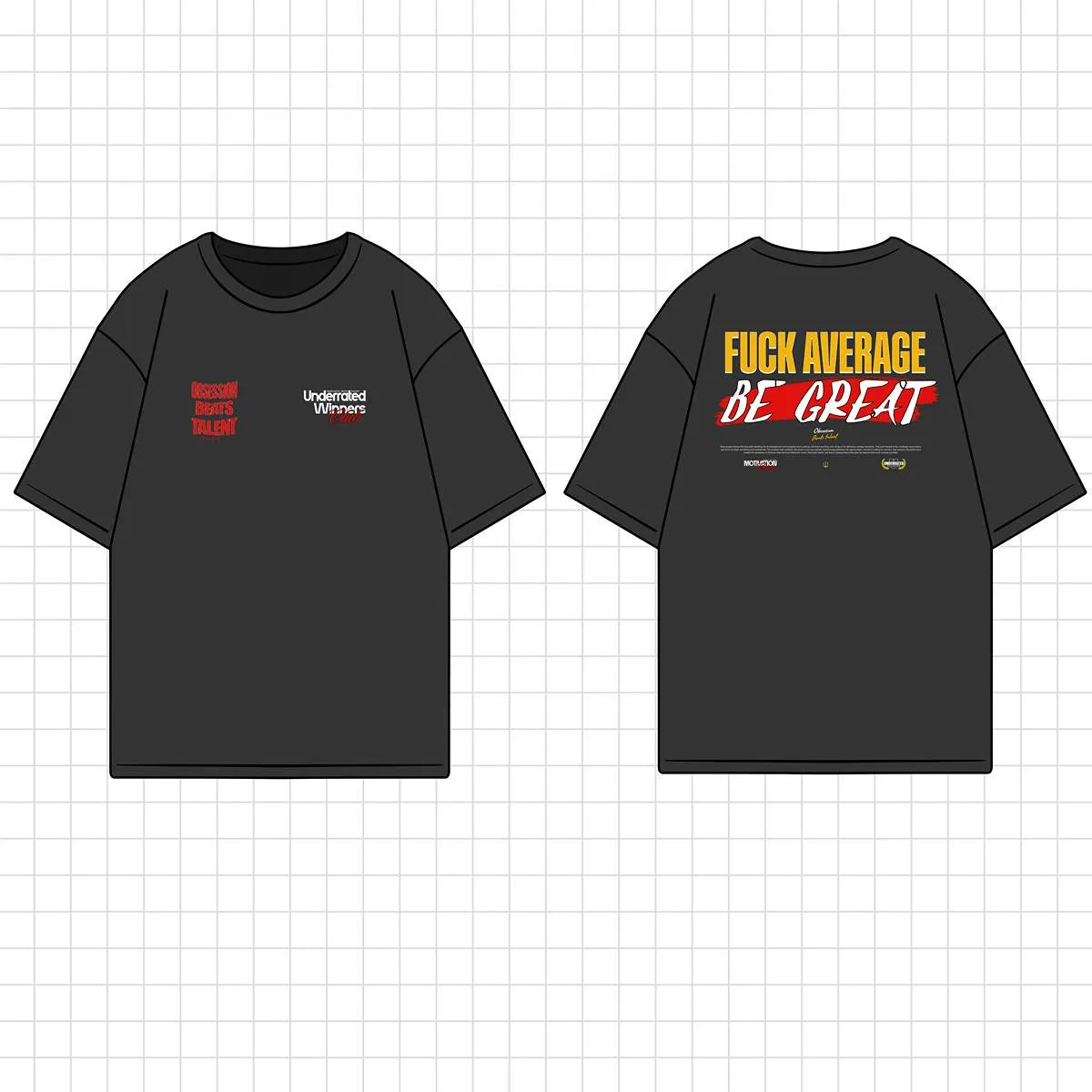 Camiseta oversize gym BE GREAT en underrated