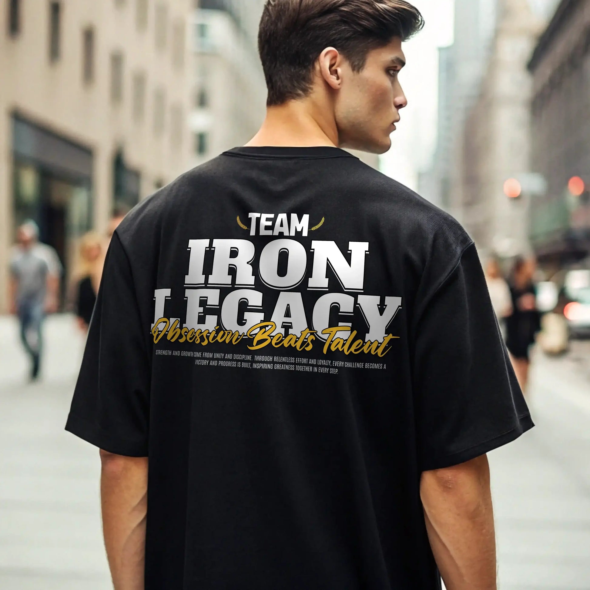 Camiseta oversize gym TEAM IRON LEGACY EN UNDERRATED
