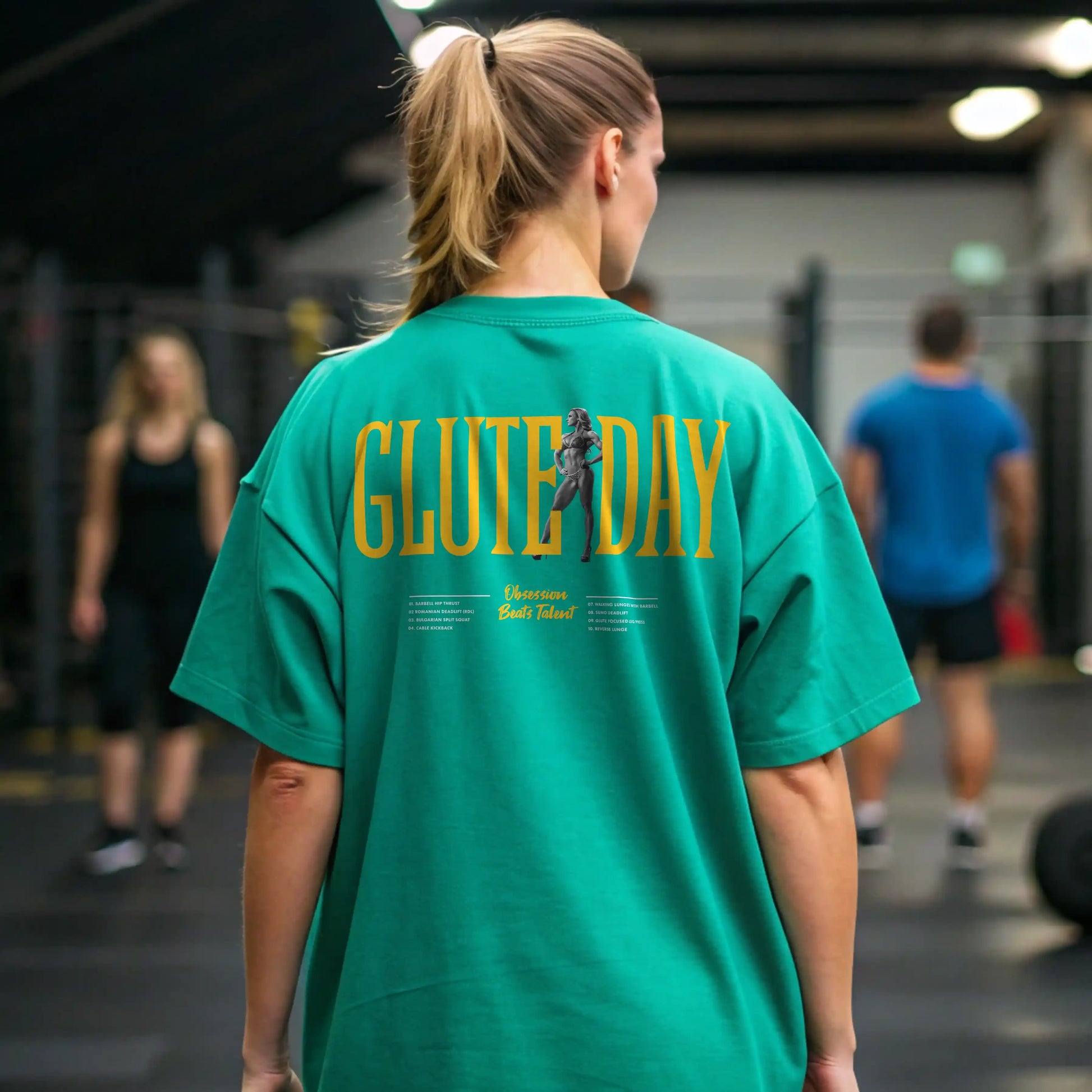 cAMISETA OVERSIZE GLUTE DAY MUJER EN UNDERRATED.ES