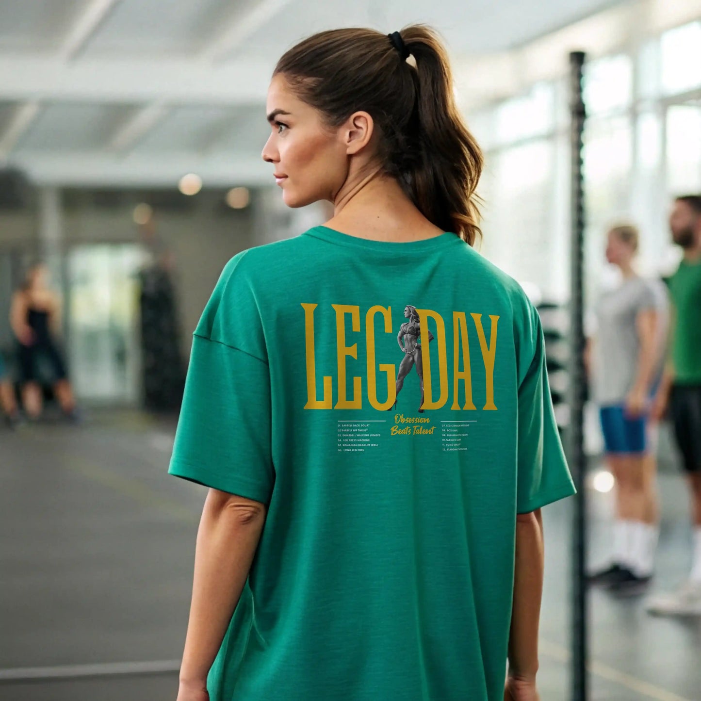 cAMISETA OVERSIZE LEG DAY MUJER EN UNDERRATED.ES