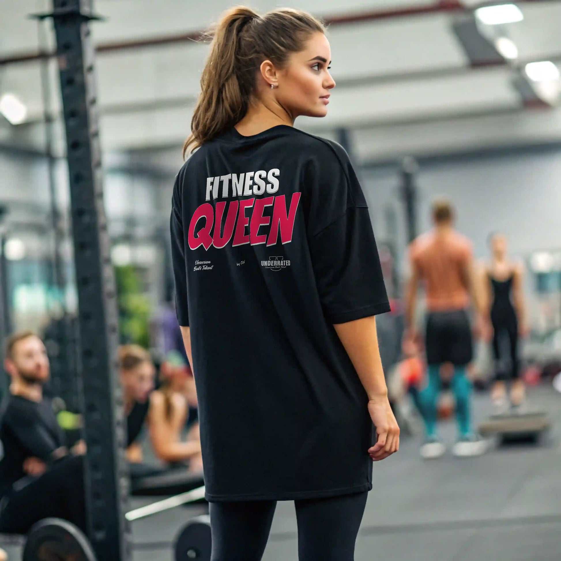 Camiseta oversize mujer FITNESS QUEEN en Underrated.es