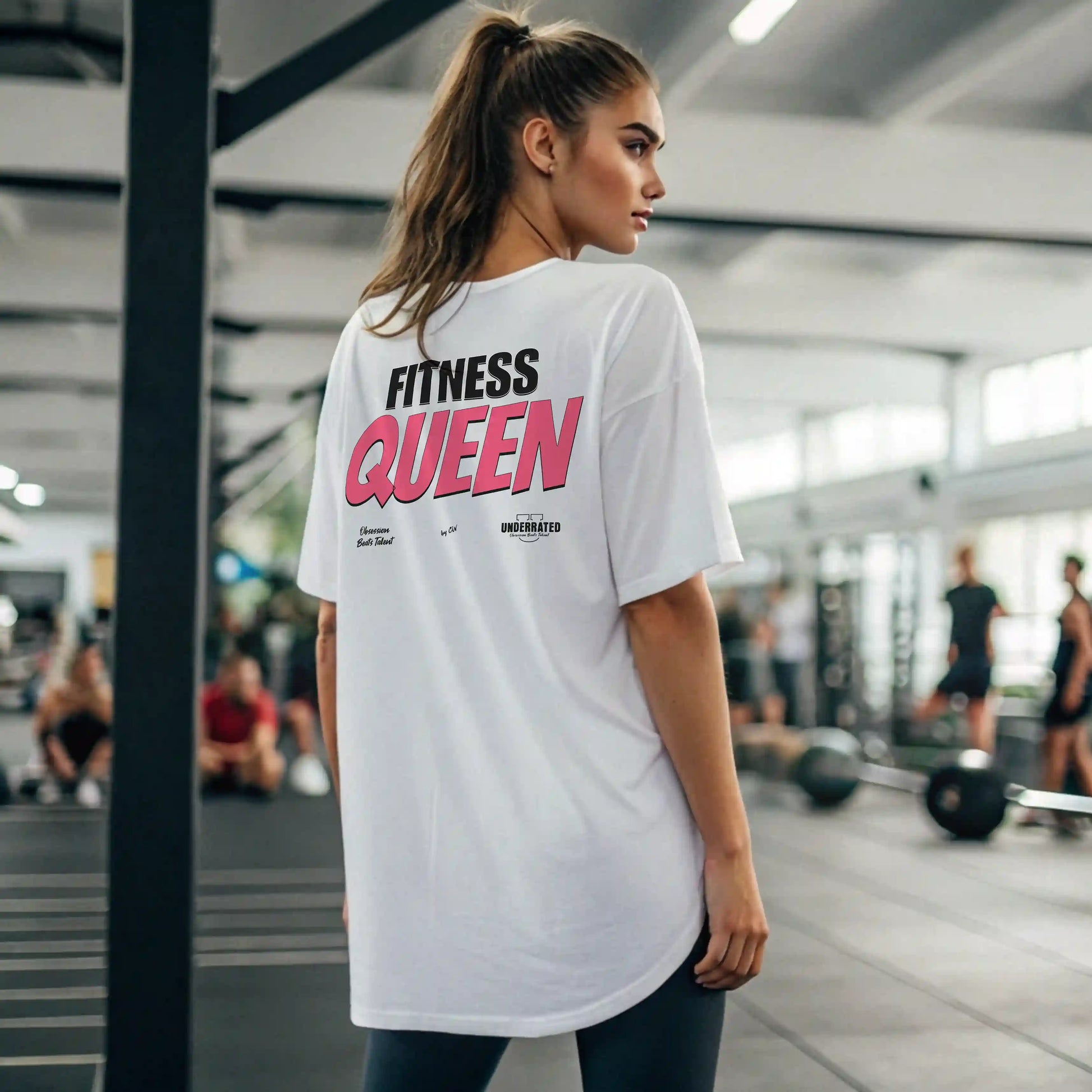 Camiseta oversize mujer FITNESS QUEEN en Underrated.es
