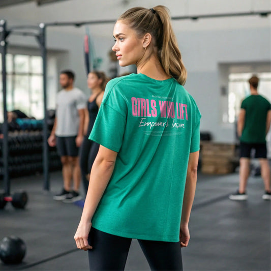 Camiseta oversize mujer GIRLS WHO LIFT EN UNDERRATED.ES