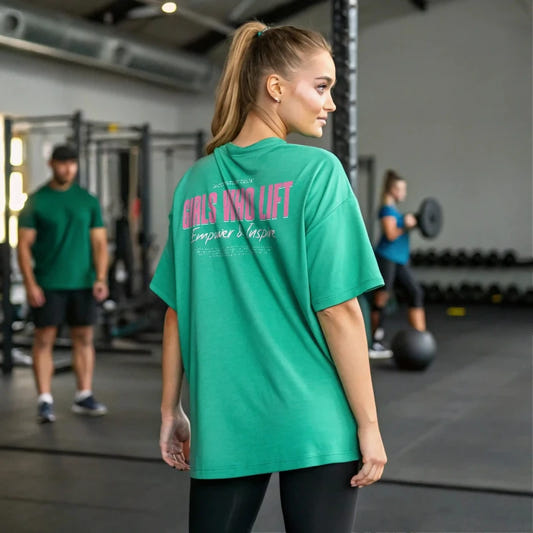 Camiseta oversize mujer GIRLS WHO LIFT EN UNDERRATED.ES