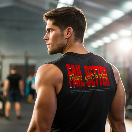 Camiseta sin mangas FAIL BETTER THAN YESTERDAY EN UNDERRATED