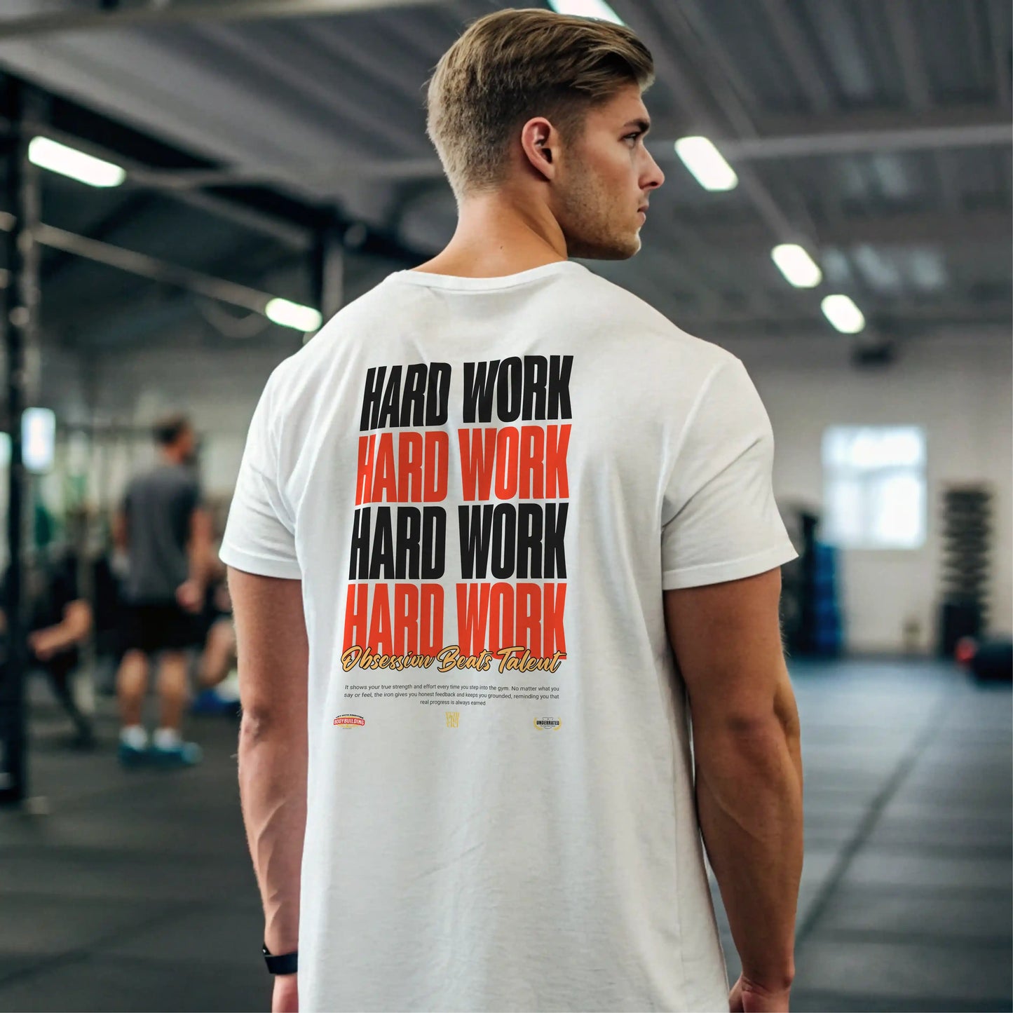 Camiseta ancha HARD WORK en underrated.es