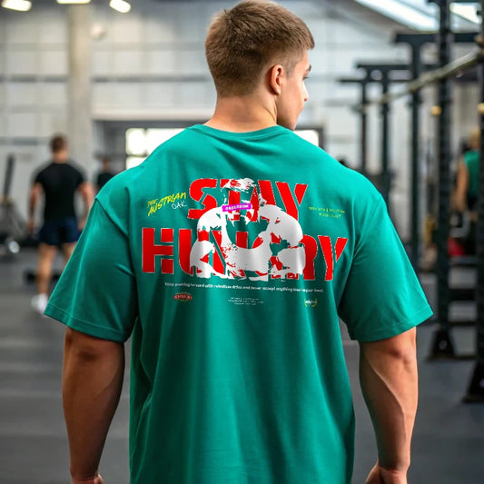 Camiseta ancha STAY HUNGRY EN UNDERRATED.ES