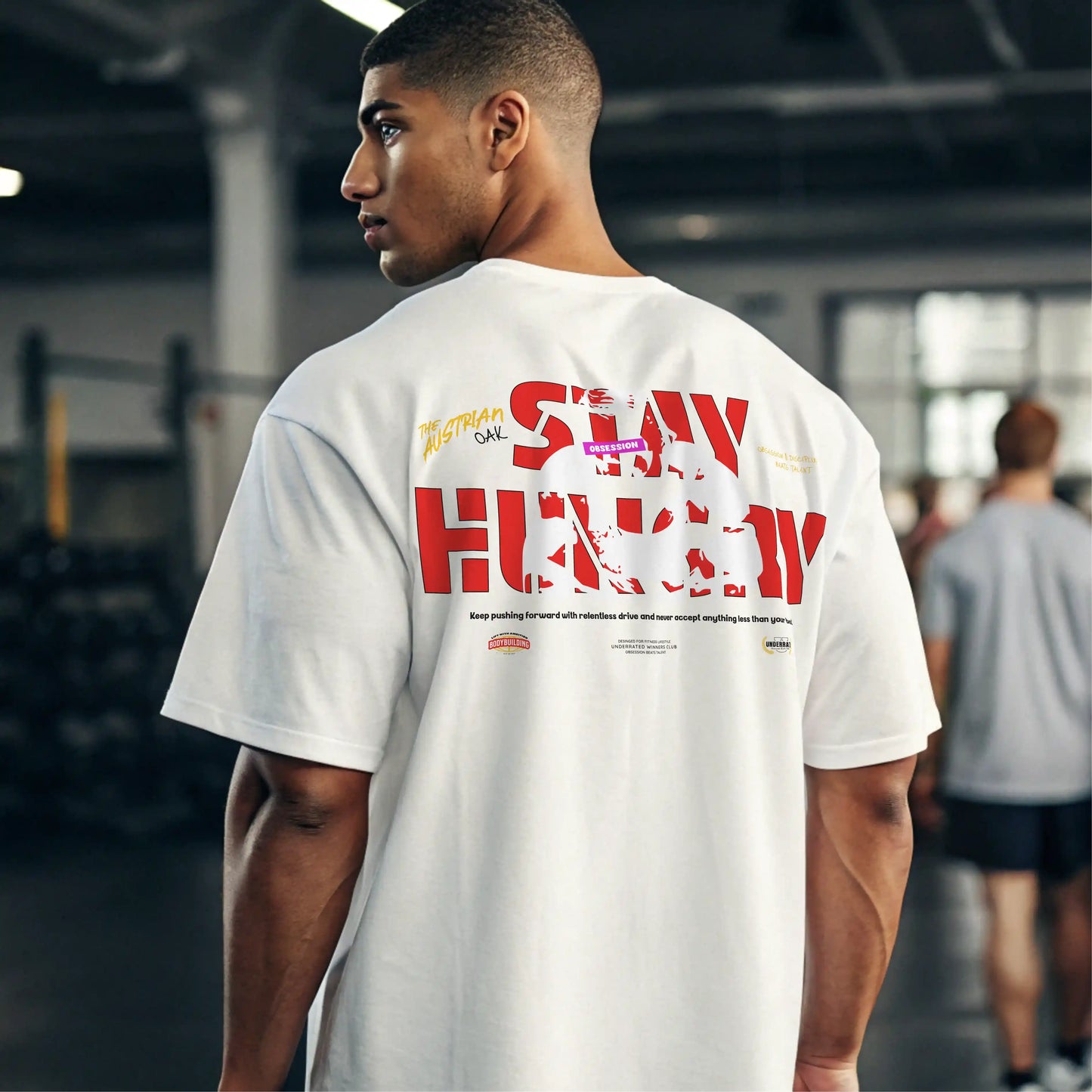Camiseta ancha STAY HUNGRY EN UNDERRATED.ES