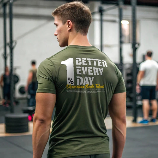 Camiseta cross training 1% BETTER EVERY DAY en underrated.es V