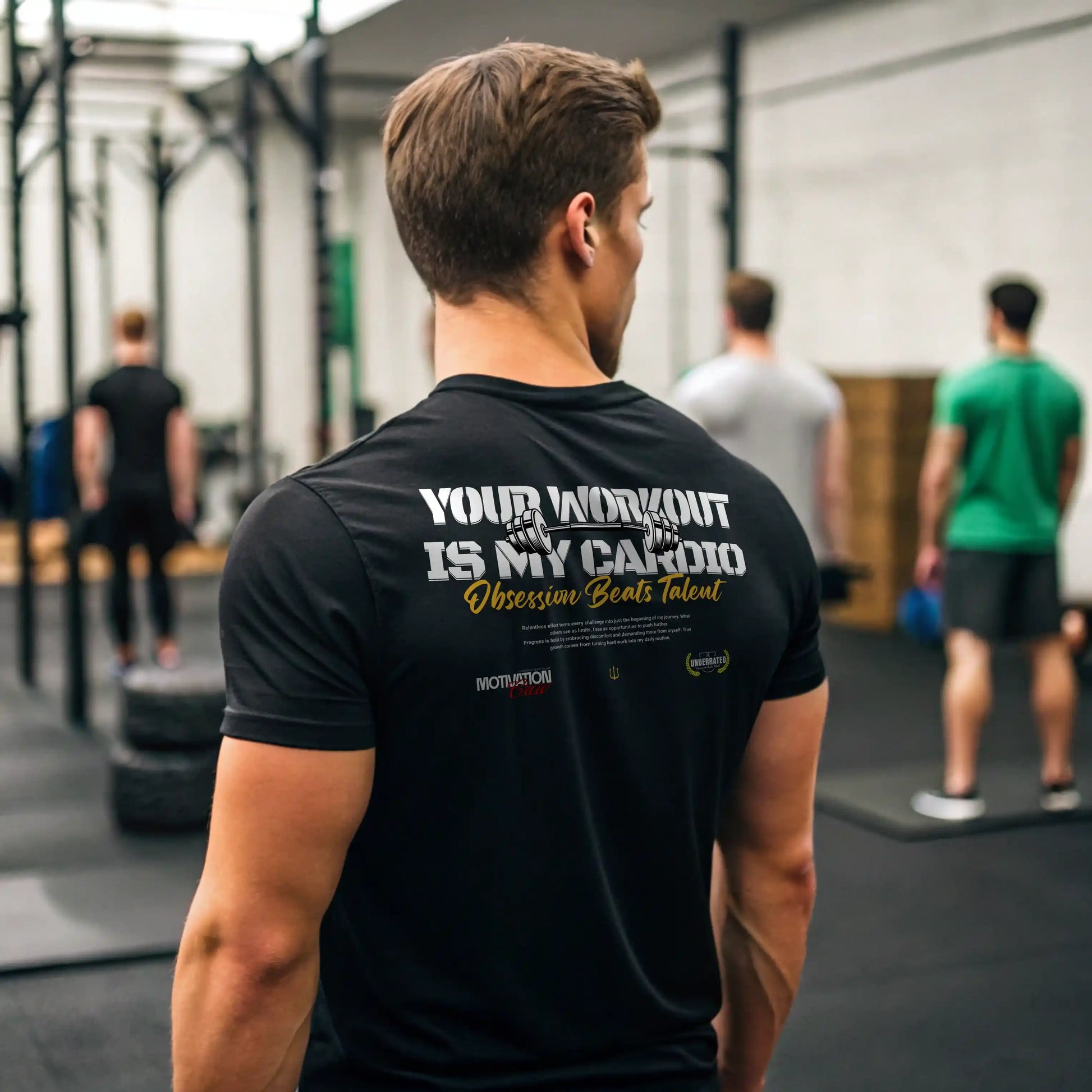 Camiseta cross training YOUR WORKOUT IS MY CARDIO EN UNDERRATED.ES