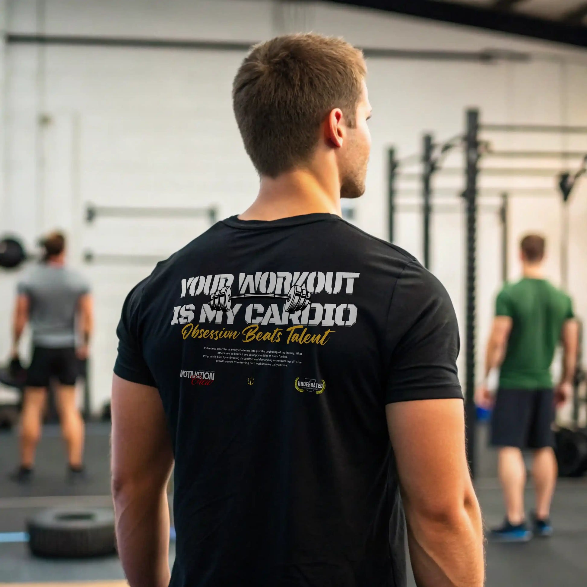 Camiseta cross training YOUR WORKOUT IS MY CARDIO EN UNDERRATED.ES