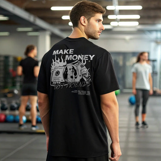 Camiseta oversize MAKE MONEY NOT FRIENDS