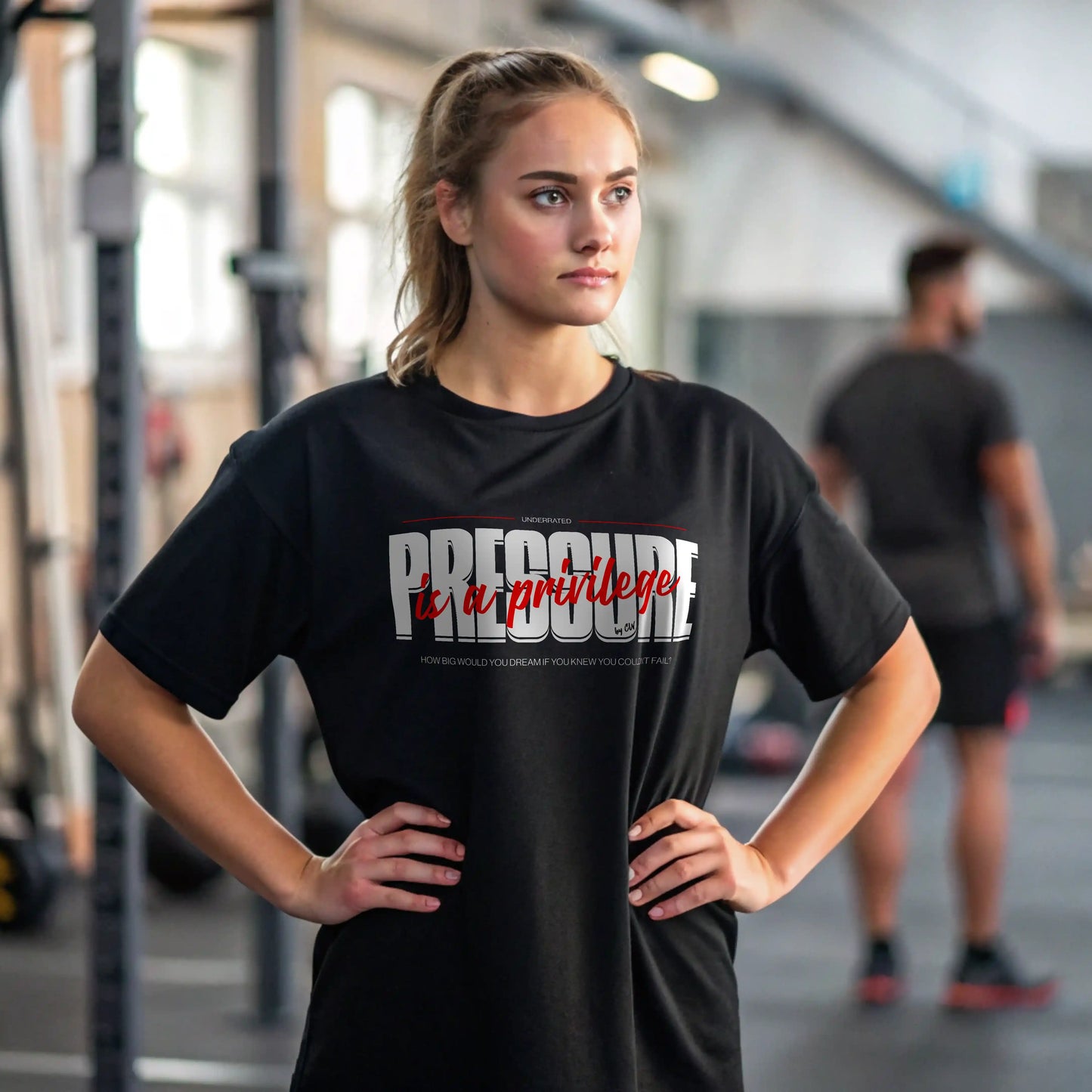 Camiseta oversize MUJER pressure is a privilege en underrated.es