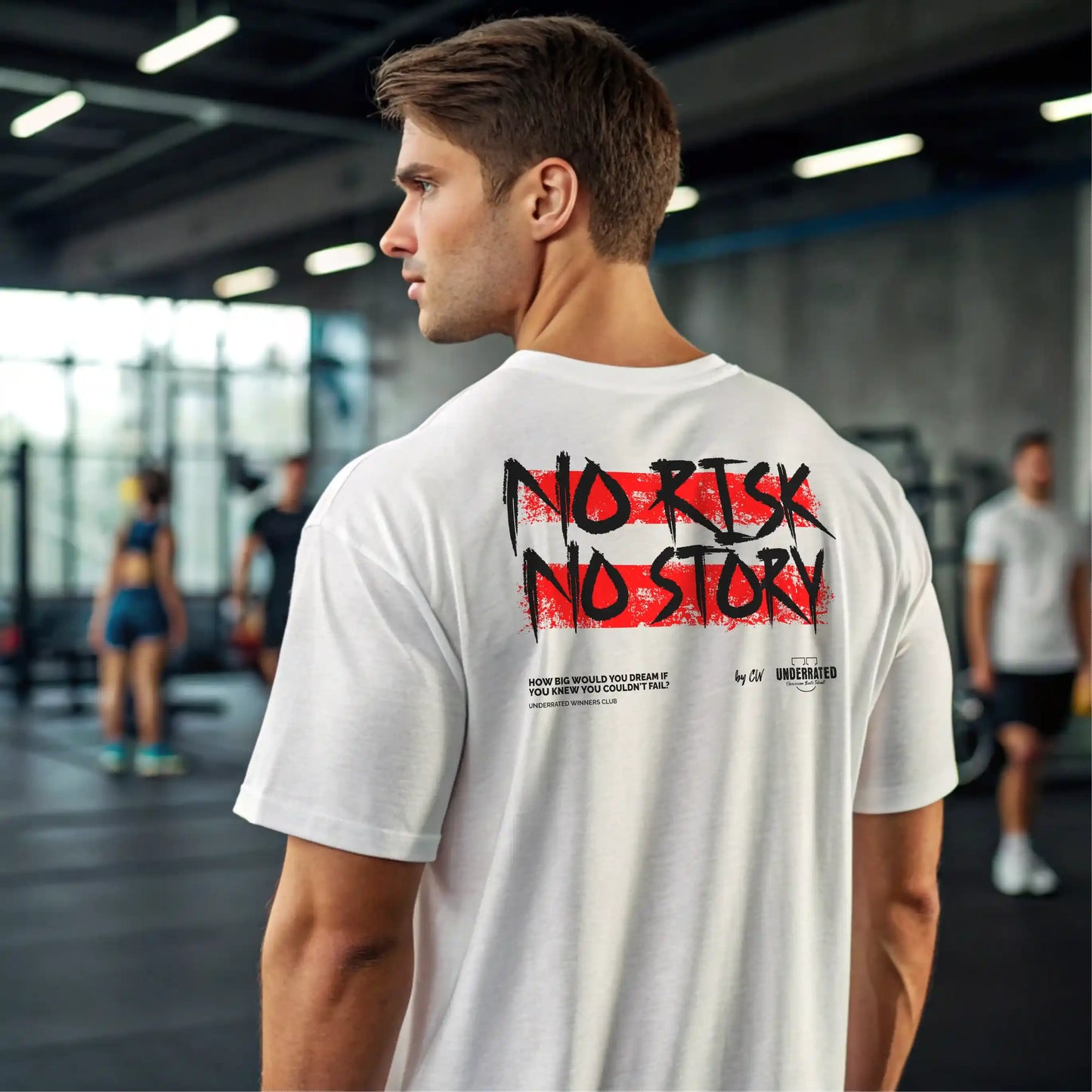 Camiseta oversize NO RISK NO STORY en underrated.es