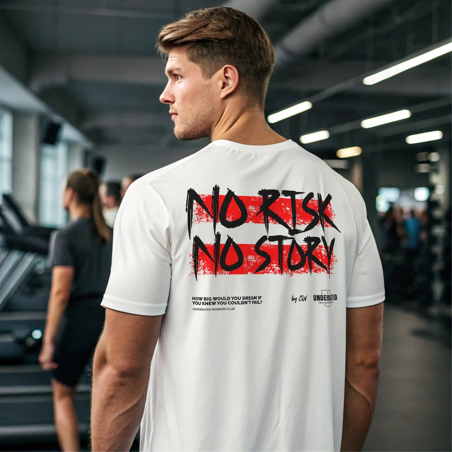 Camiseta oversize NO RISK NO STORY en underrated.es