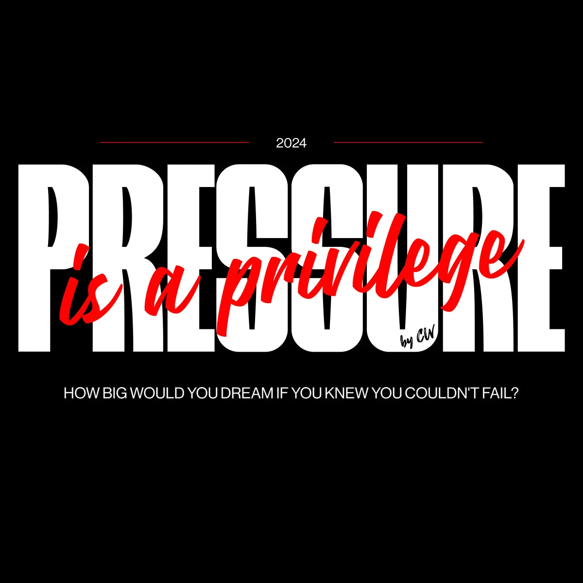 Camiseta oversize PRESSURE IS A PRIVILEGE