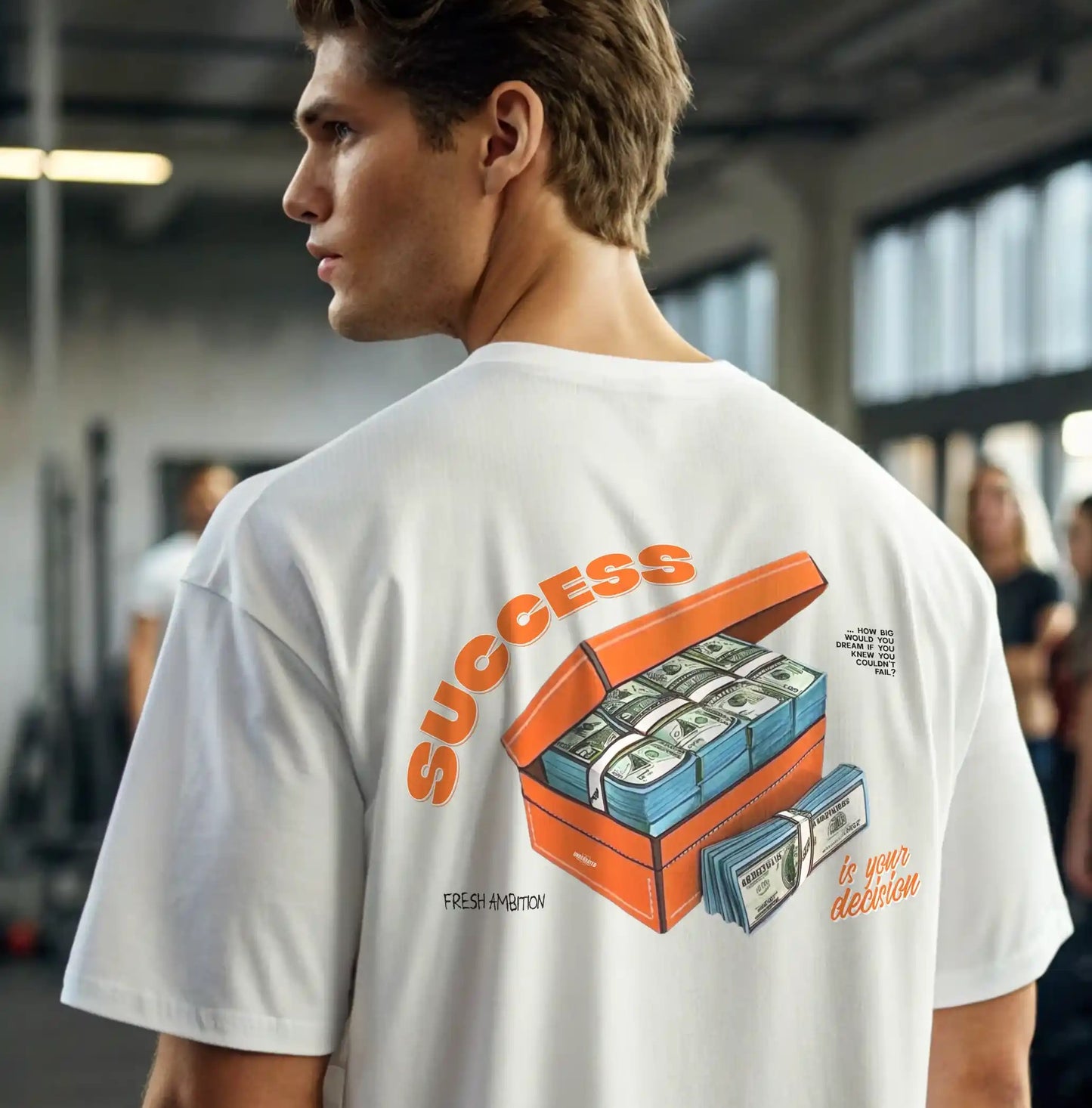 Camiseta oversize SUCCESS IS YOUR DECISION en Underrated.es