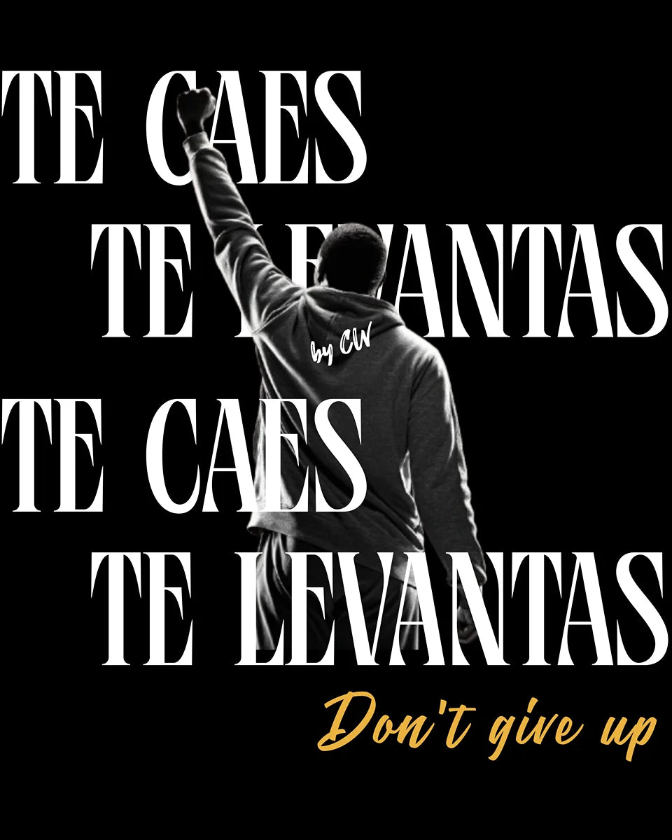 Camiseta oversize TE CAES TE LEVANTAS