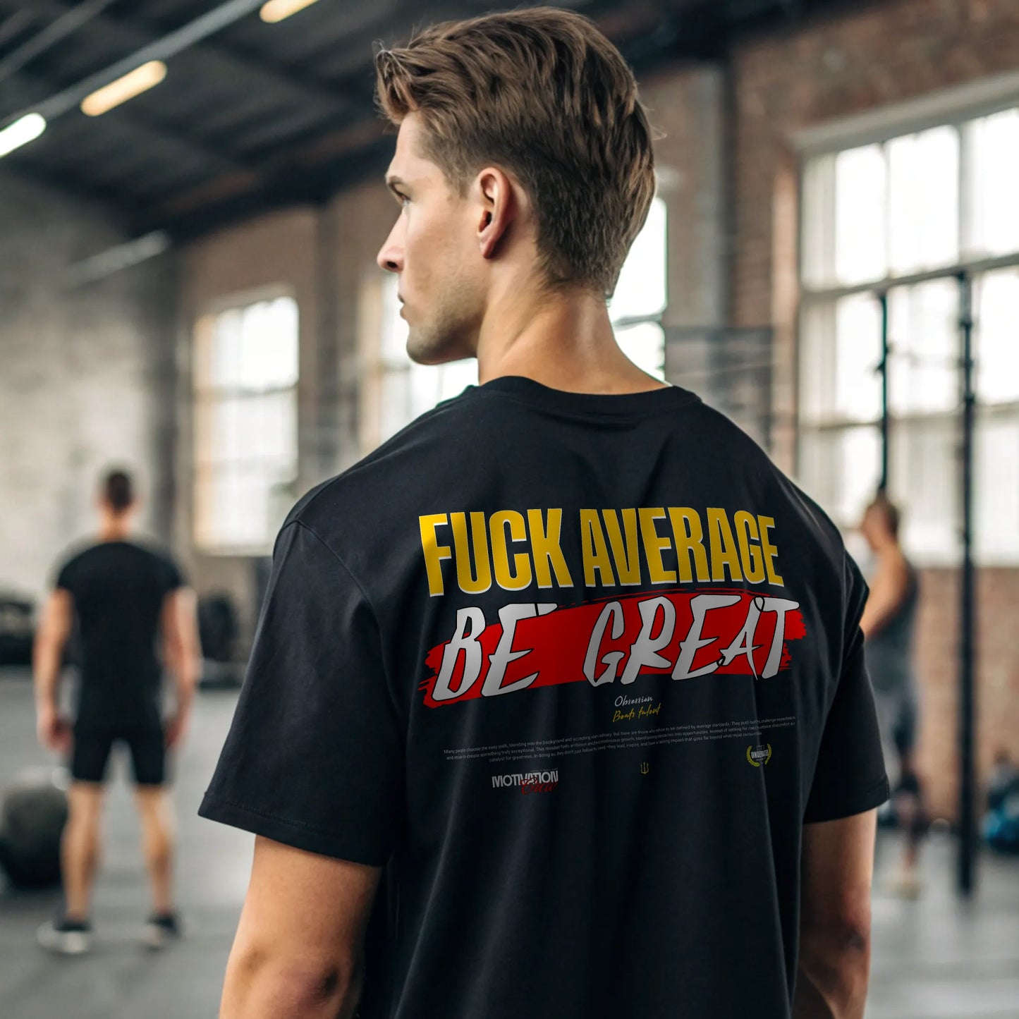 Camiseta oversize gym BE GREAT EN UNDERRATED