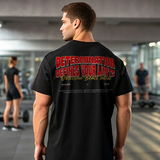 Camiseta oversize gym DETERMINATION DEFINES YOUR LIMITS EN underrated.es