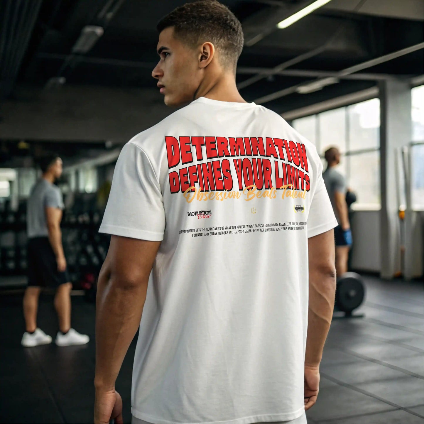 Camiseta oversize gym DETERMINATION DEFINES YOUR LIMITS EN underrated.es