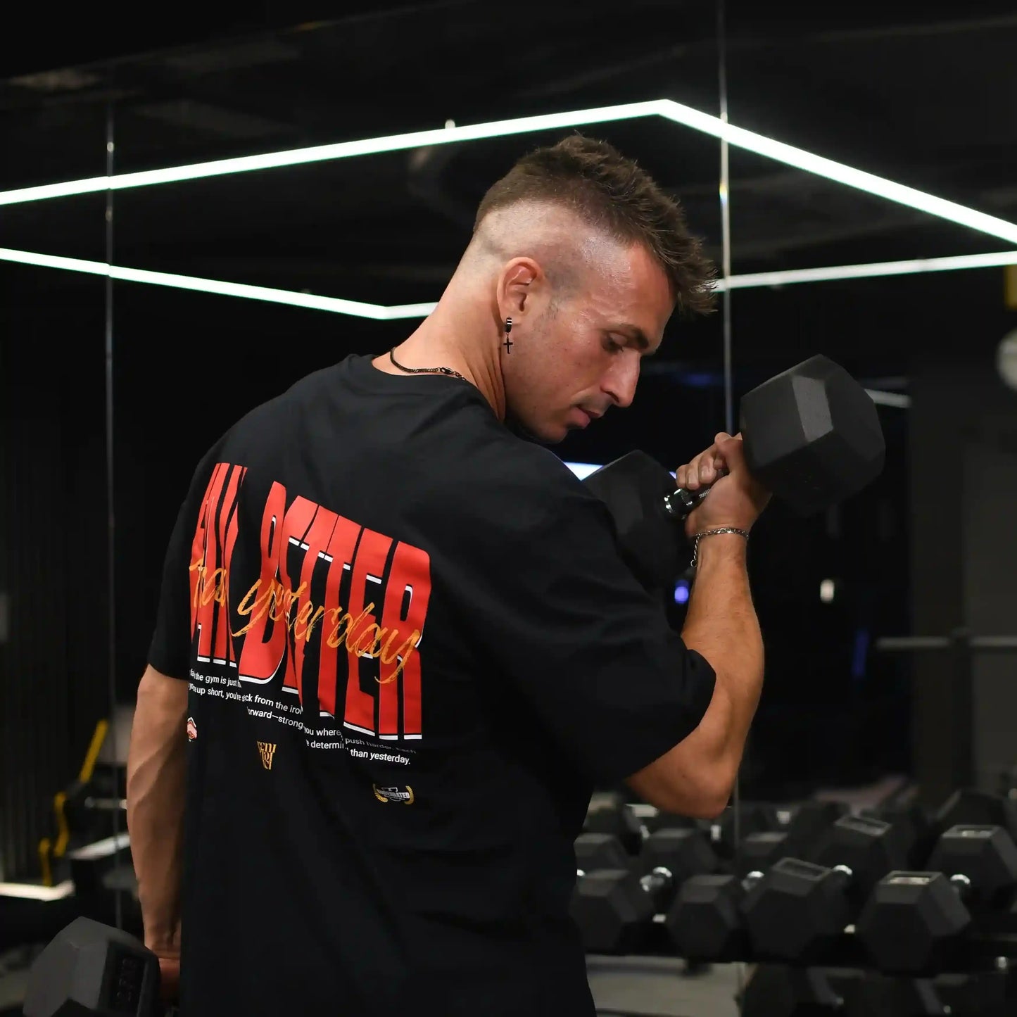 Camiseta oversize gym FAIL BETTER THAN YESTERDAY en underrated.es