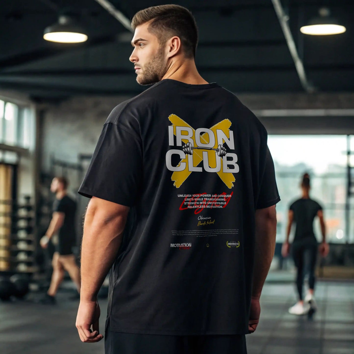 Camiseta oversize gym IRON CLUB en UNDERRATED.ES