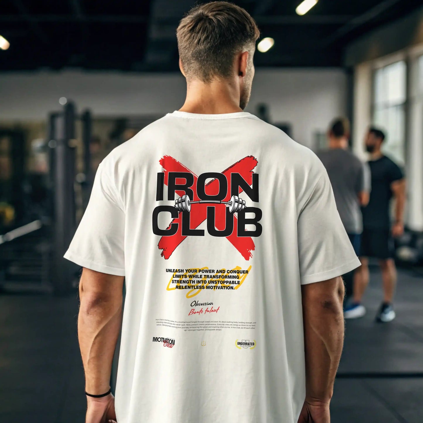 Camiseta oversize gym IRON CLUB en UNDERRATED.ES