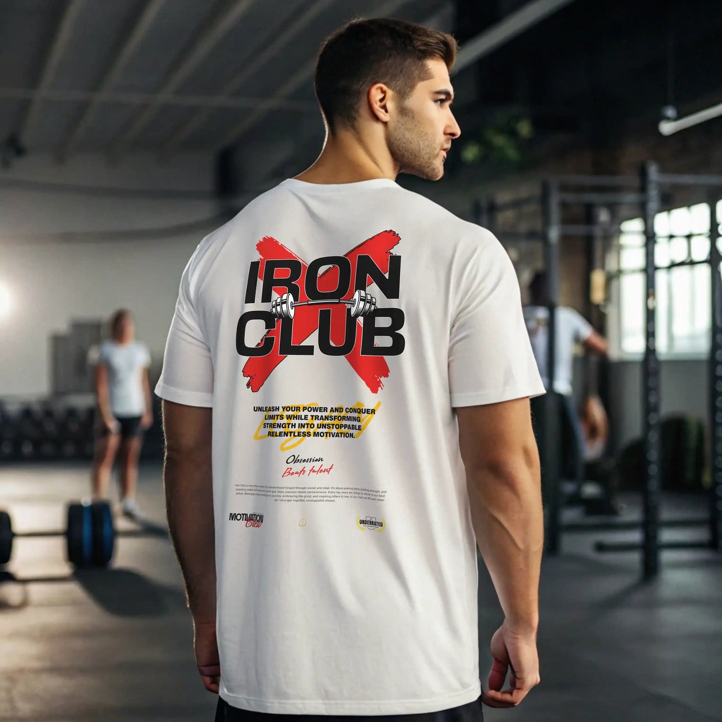Camiseta oversize gym IRON CLUB en UNDERRATED.ES