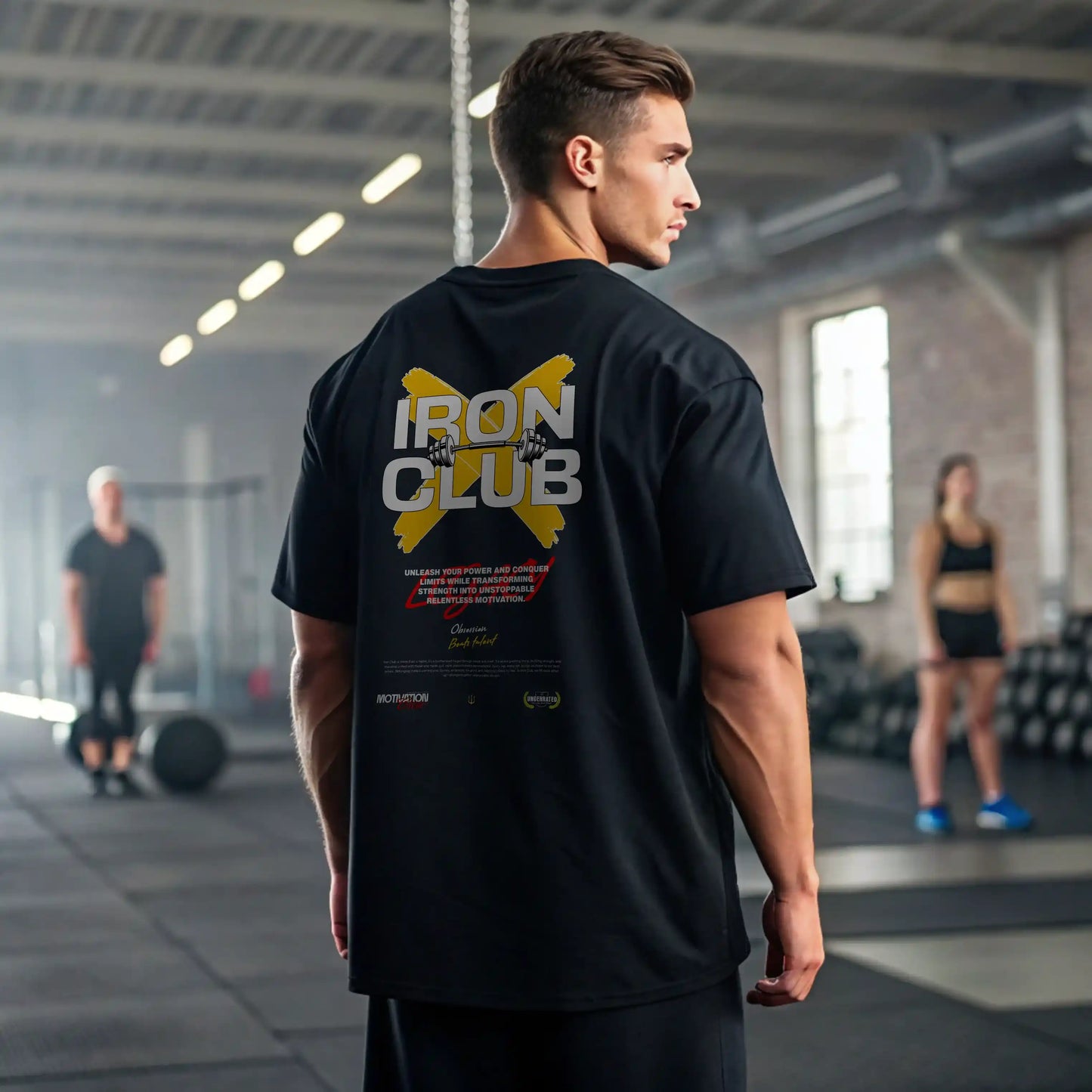Camiseta oversize gym IRON CLUB en UNDERRATED.ES