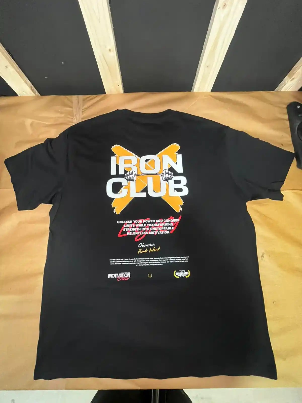 Camiseta oversize gym IRON CLUB EN UNDERRATED.ES