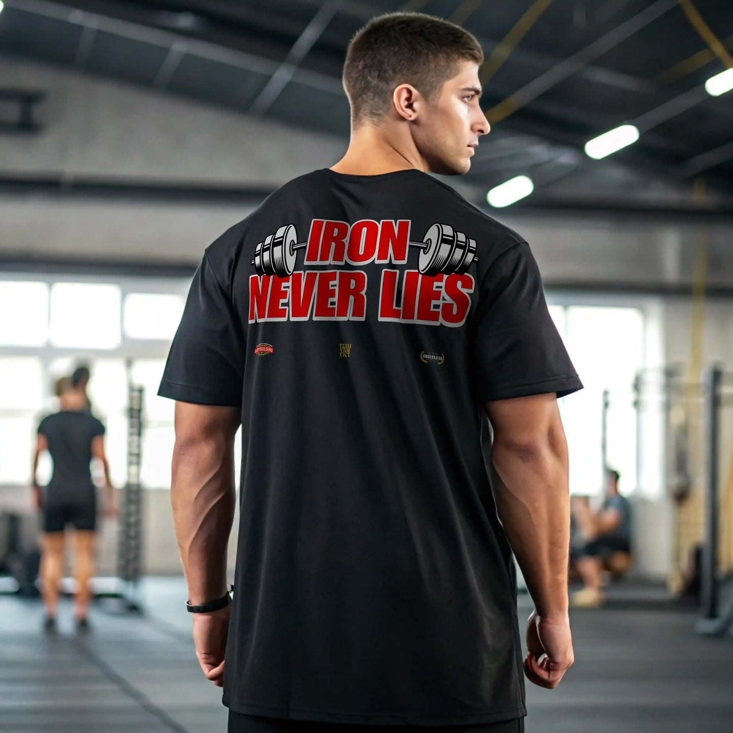 Camiseta oversize gym IRON NEVER LIES EN UNDERRATED.ES