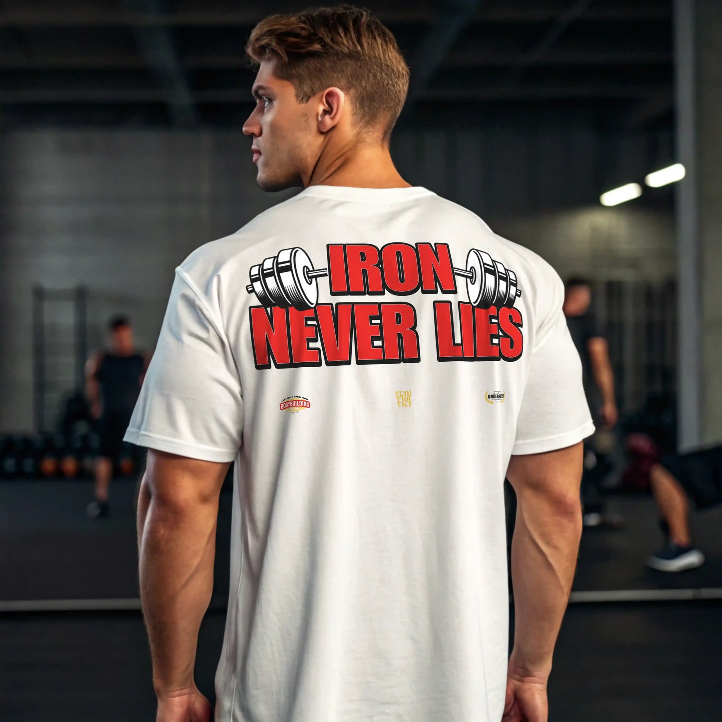 Camiseta oversize gym IRON NEVER LIES EN UNDERRATED.ES
