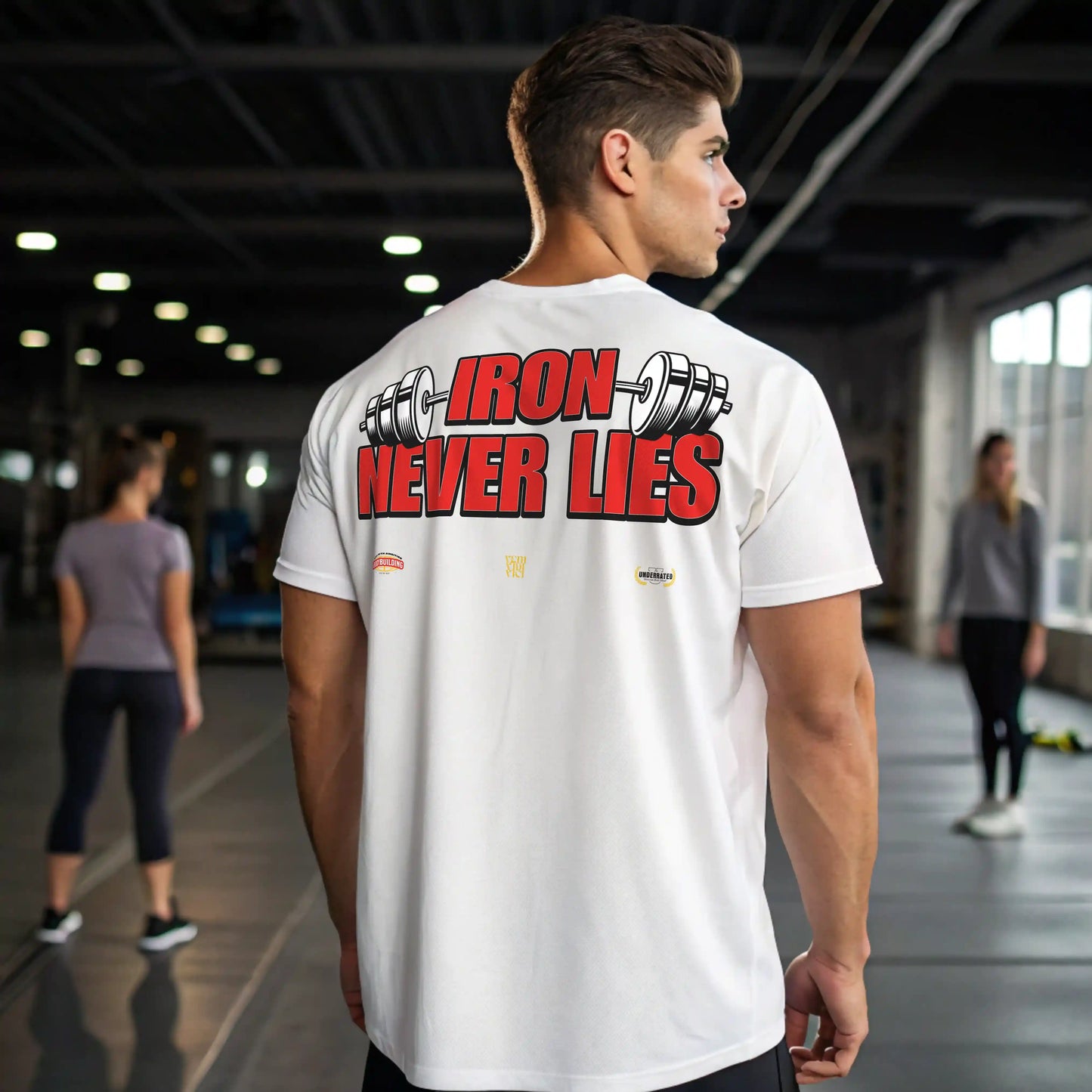 Camiseta oversize gym IRON NEVER LIES EN UNDERRATED.ES