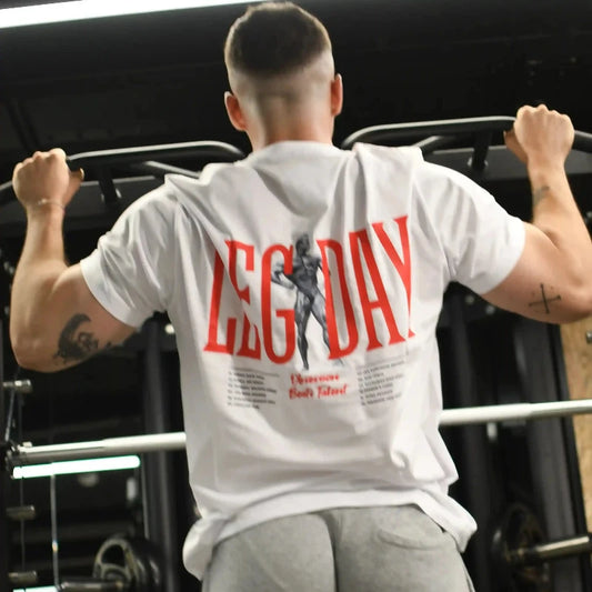 Camiseta oversize gym LEG DAY en underrated