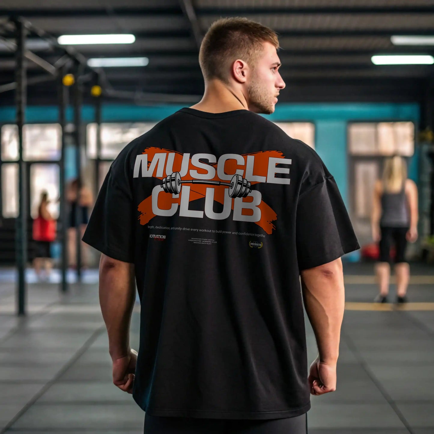 Camiseta oversize gym MUSCLE CLUB en UNDERRATED.ES