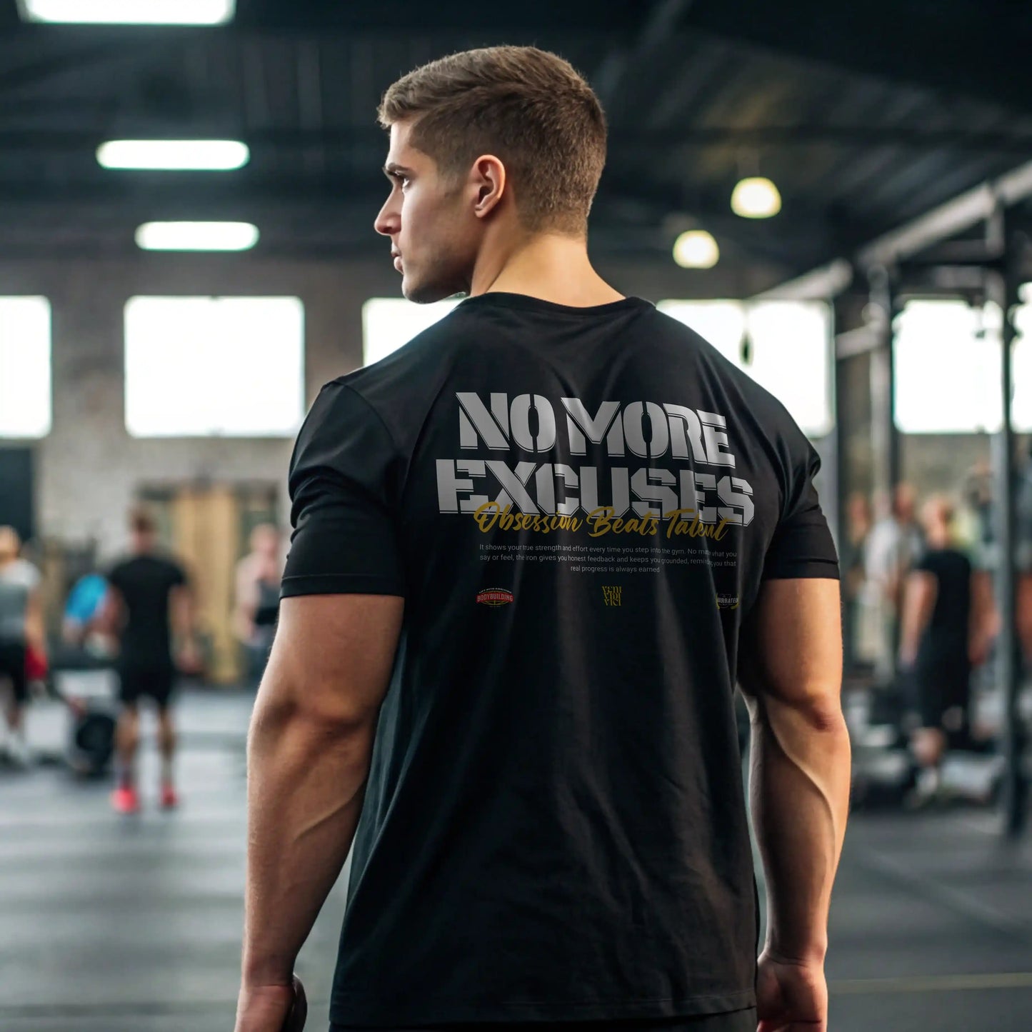 Camiseta oversize gym NO MORE EXCUSES EN UNDERRATED.ES
