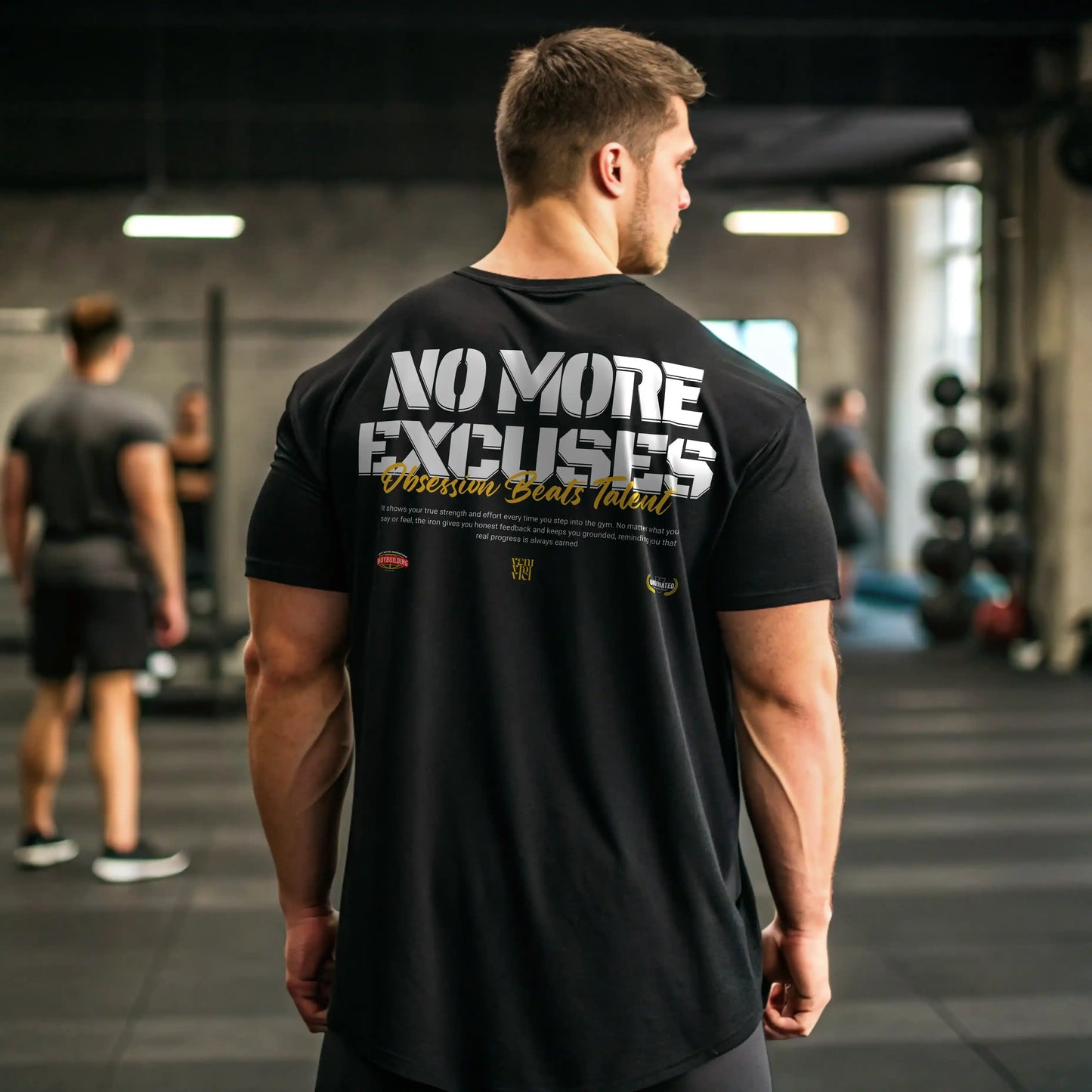 Camiseta oversize gym NO MORE EXCUSES EN UNDERRATED.ES