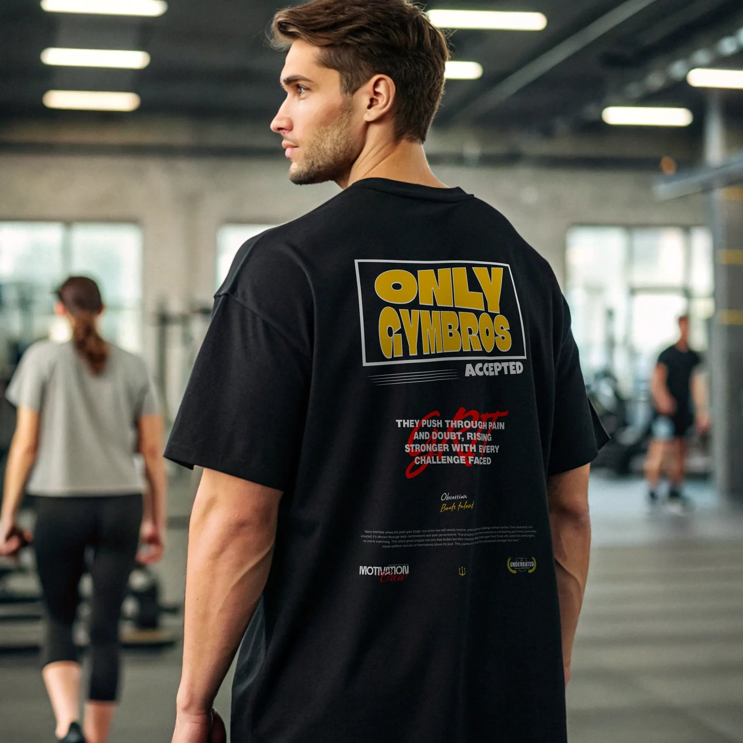 Camiseta oversize gym ONLY GYMBROs ACCEPTED