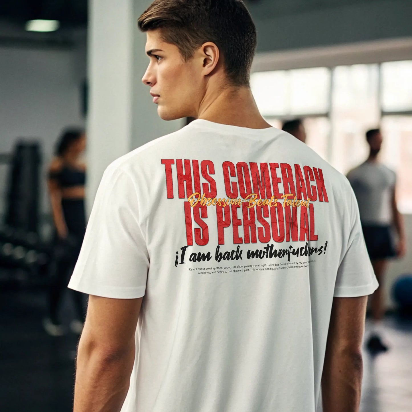 Camiseta oversize gym PERSONAL COMEBACK EN UNDERRATED.ES