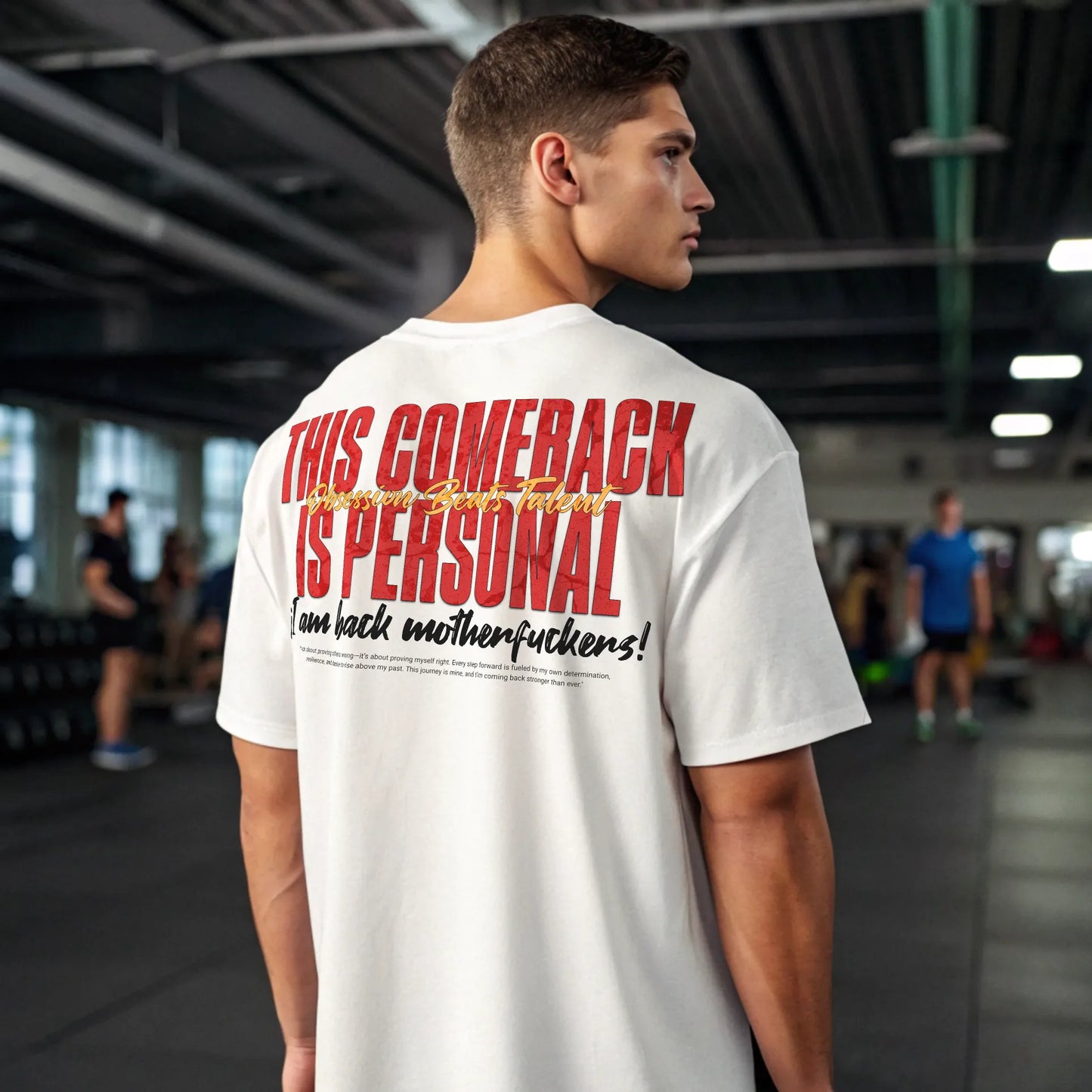 Camiseta oversize gym PERSONAL COMEBACK EN UNDERRATED.ES