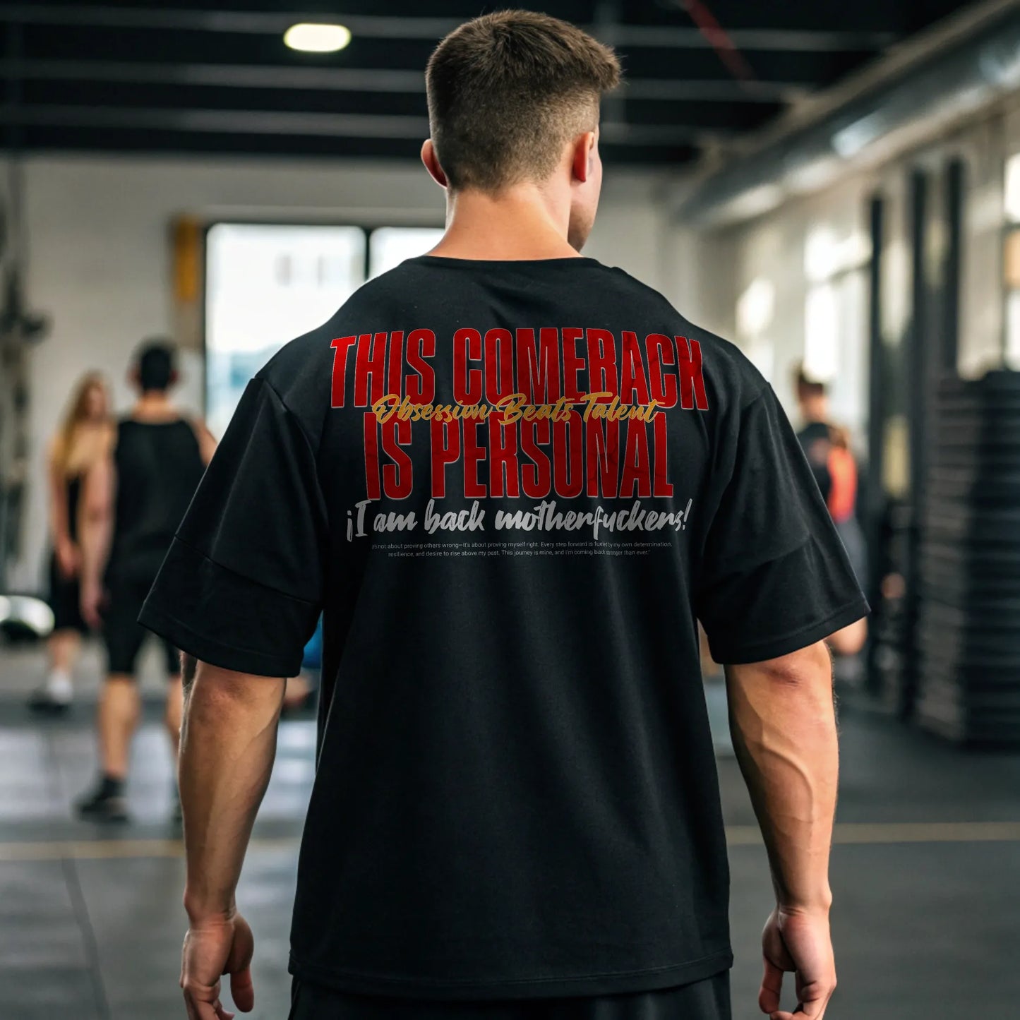 Camiseta oversize gym PERSONAL COMEBACK EN UNDERRATED.ES
