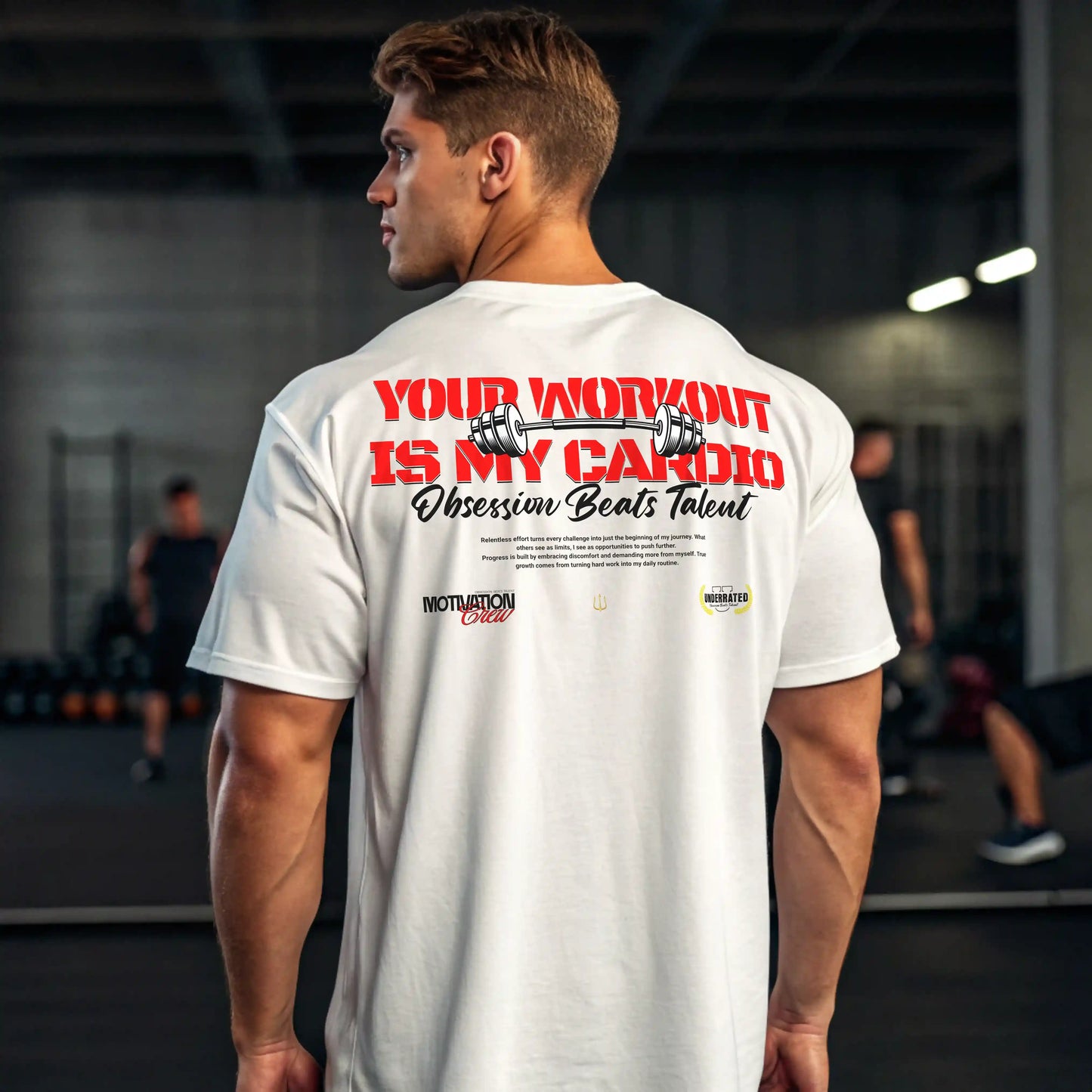 Camiseta oversize gym Your Workout is my cardio en underrated.es