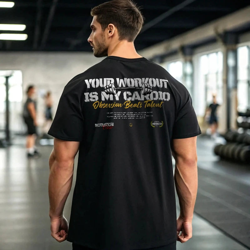 Camiseta oversize gym Your Workout is my cardio en underrated.es