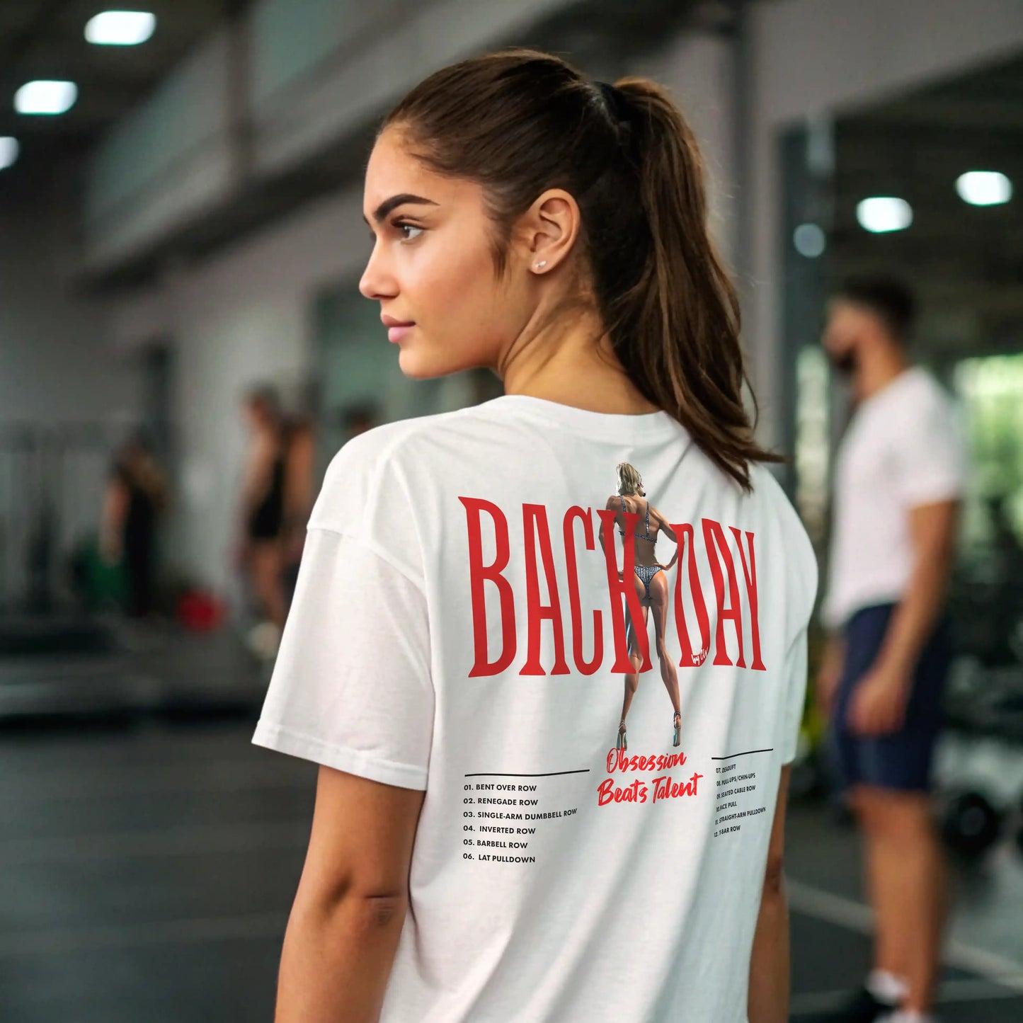 Camiseta oversize gym mujer BACK DAY