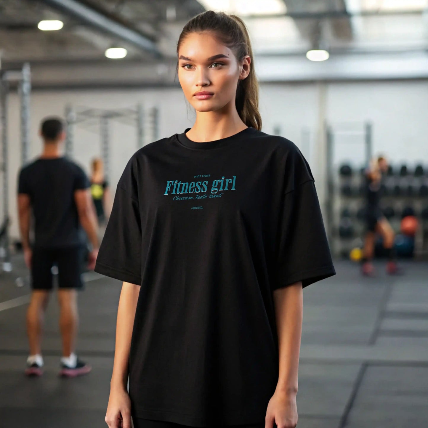Camiseta oversize mujer FITNESS GIRL en underrated.es