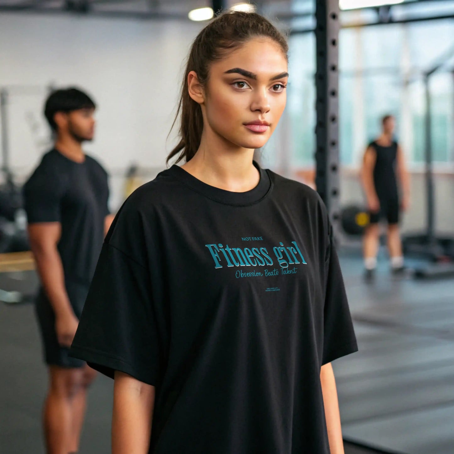 Camiseta oversize mujer FITNESS GIRL en underrated.es